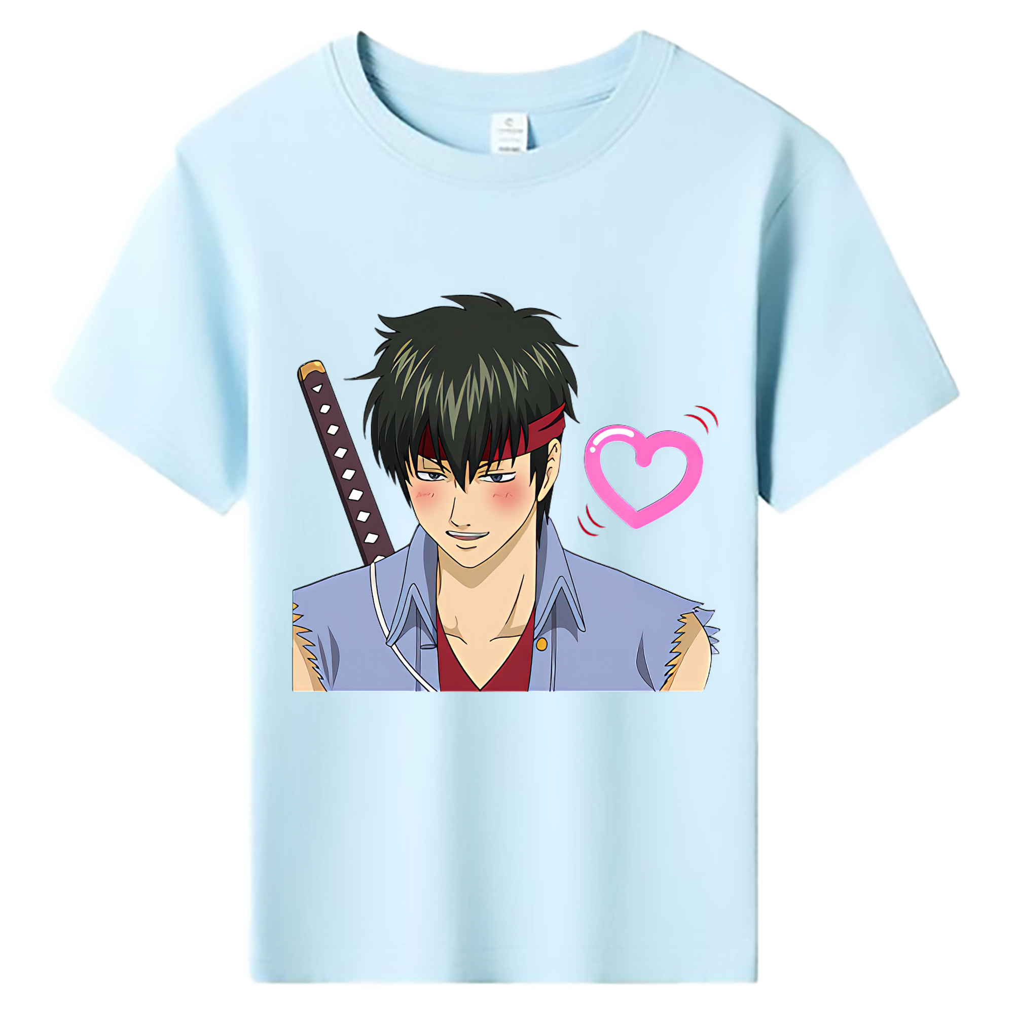 （画像用） ぎんたま 坂田銀時（さかたぎんとき） 神楽 志村新八（しむら しんぱち） GINTAMA Sakata Gintoki Kagura Shimura Shinpachi 綿100％キッズTシャツ（フロントプリント）